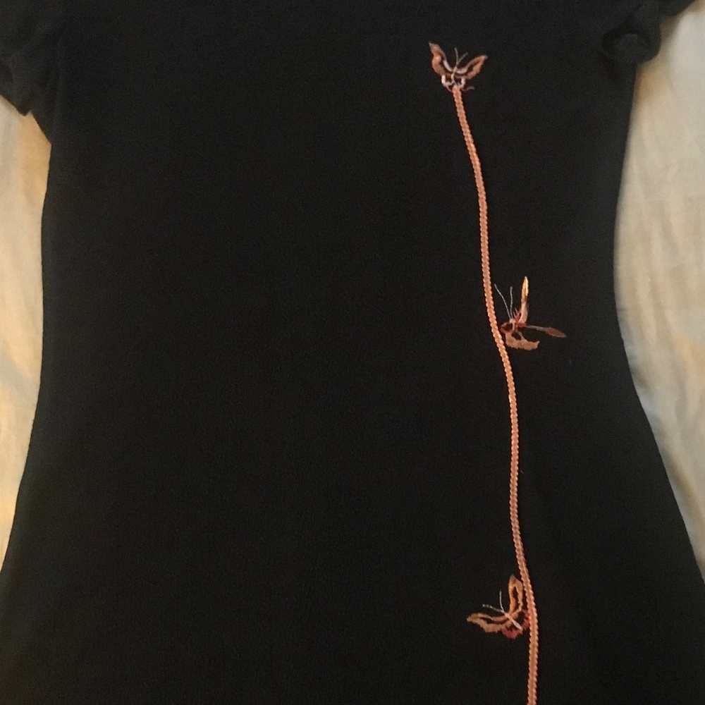 elegant black butterfly dress